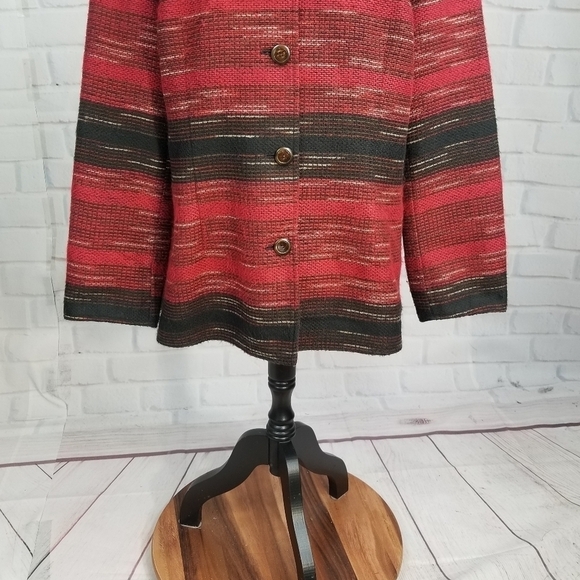 Coldwater Creek button front geo print jacket - Picture 6 of 10